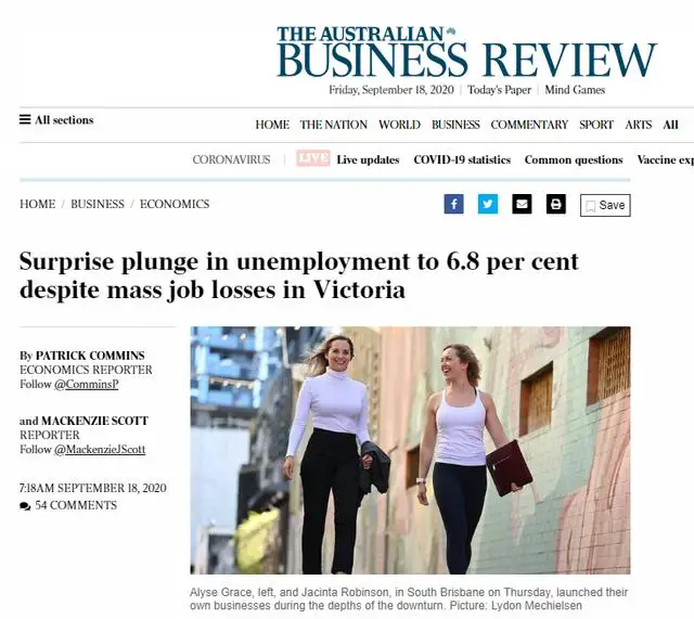A large number of people are still unemployed in Victoria, Australia ...