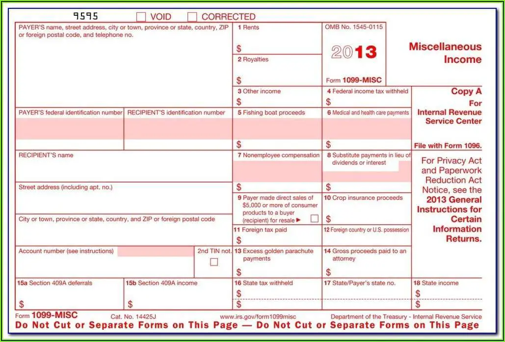 Example Of Non Ssa 1099 Form