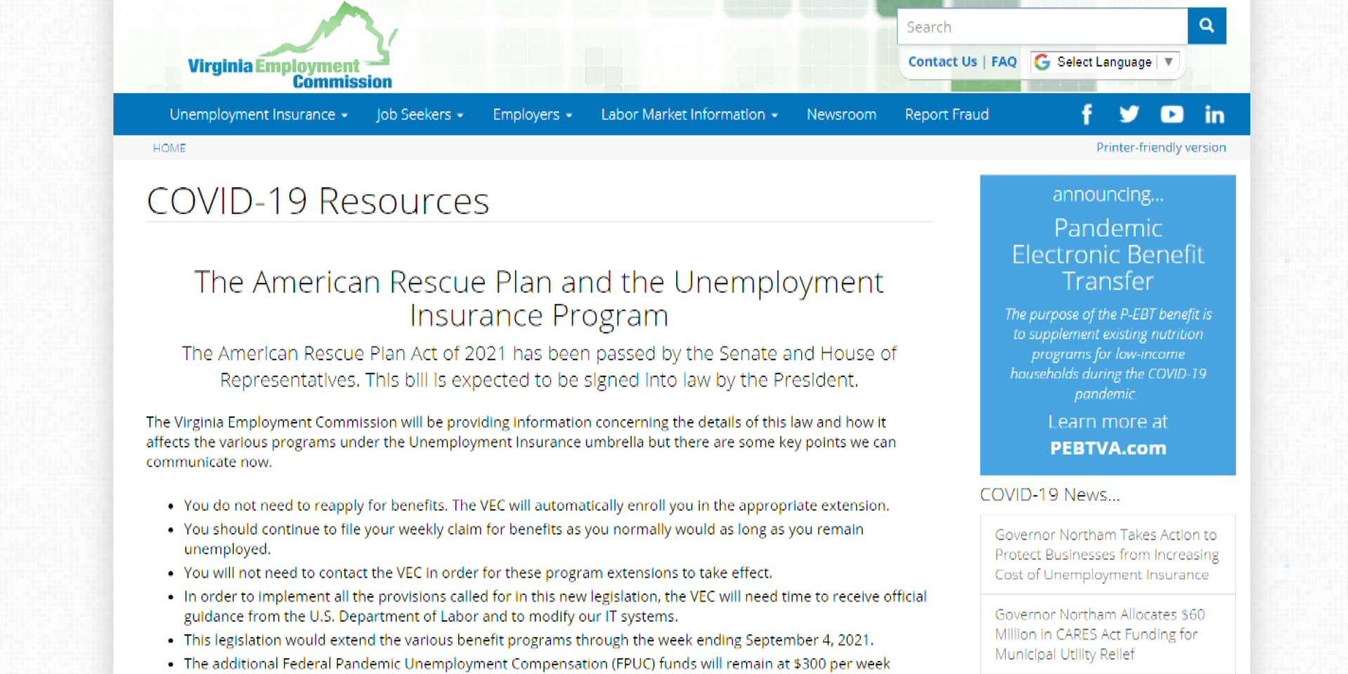 How To Claim Weekly Unemployment Benefits In Virginia ...