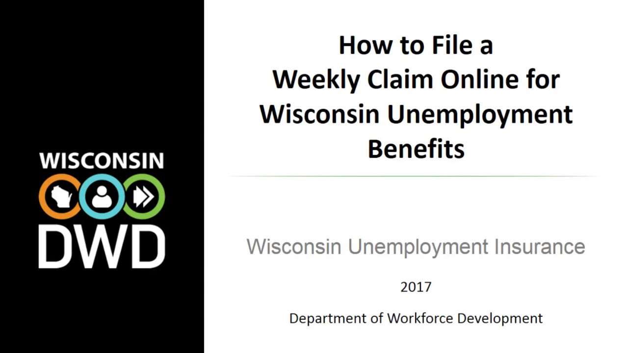 How to File a Weekly Claim Online for Wisconsin ...