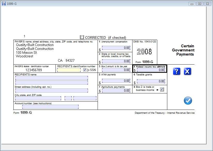 How To Print 1099 G Form