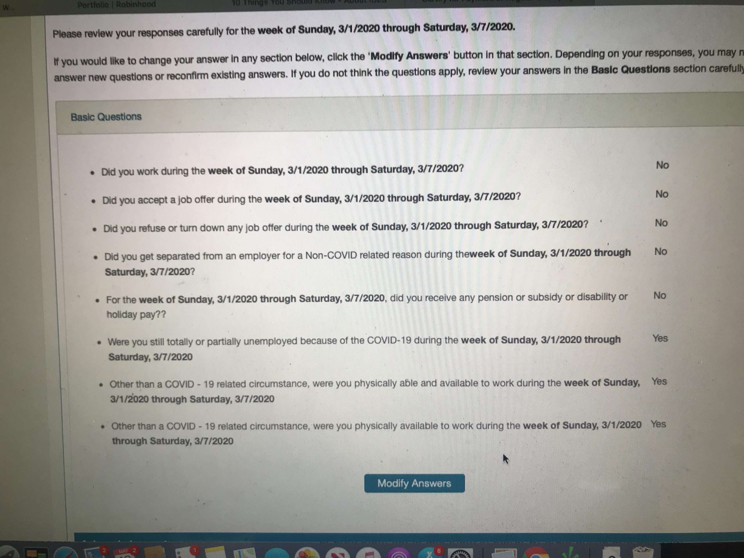 [Illinois] Did I answer these certification questions right? Sorry to ...
