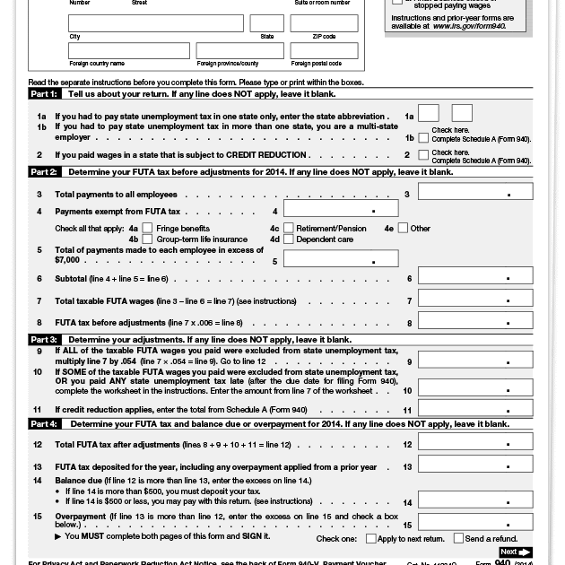 Irs Form 940 Amended