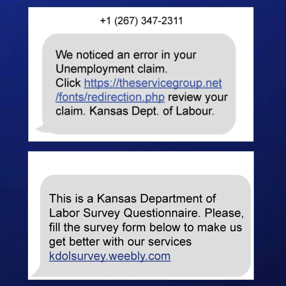 KDOL warns of phishing scam targeting people via text message