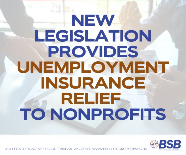 New Legislation Provides Unemployment Insurance Relief to Nonprofits
