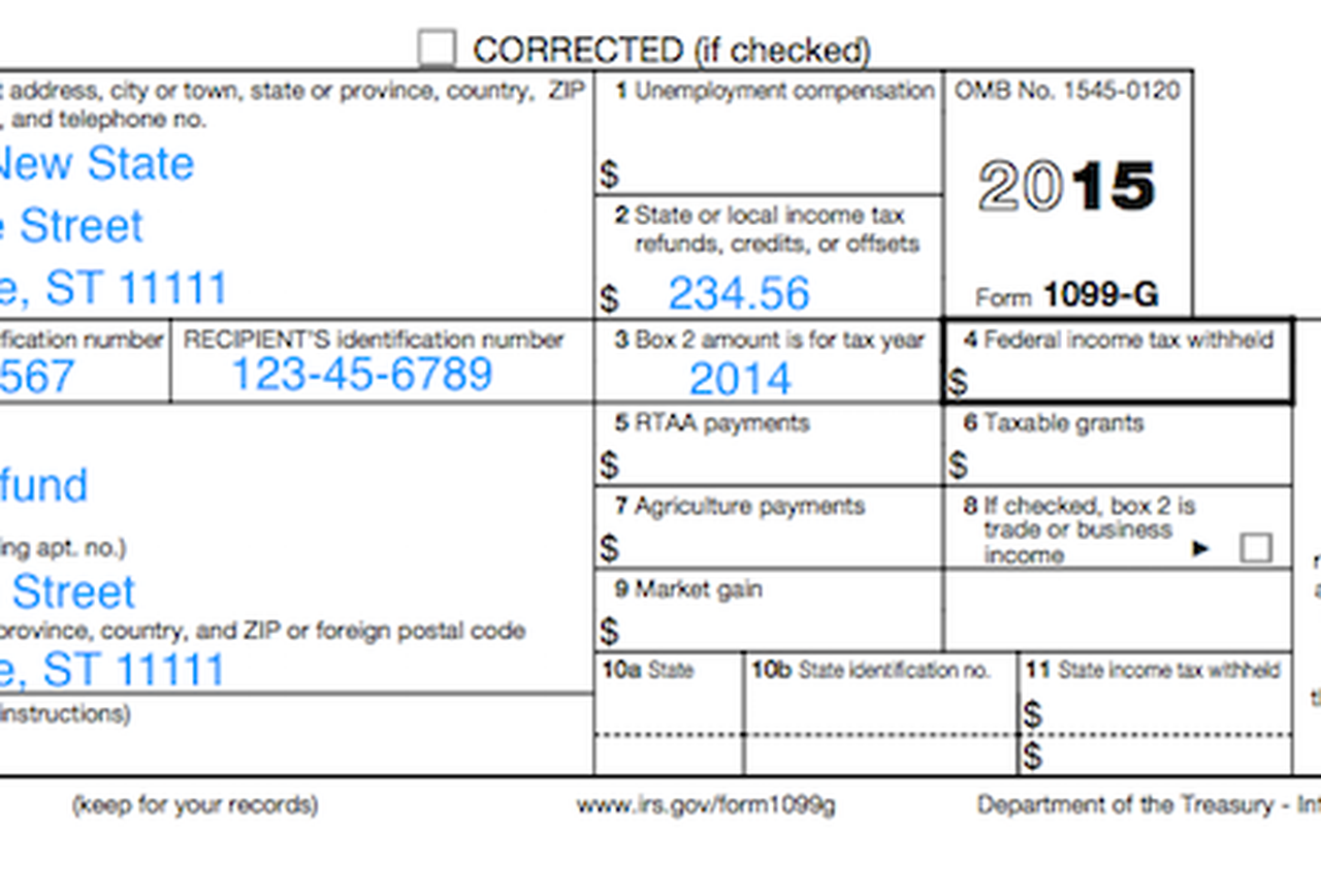 Ohio State Tax Form 1099 G