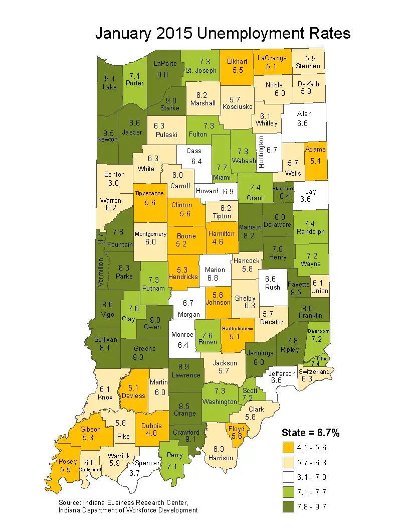 Unemployment Rate Maps: STATS Indiana