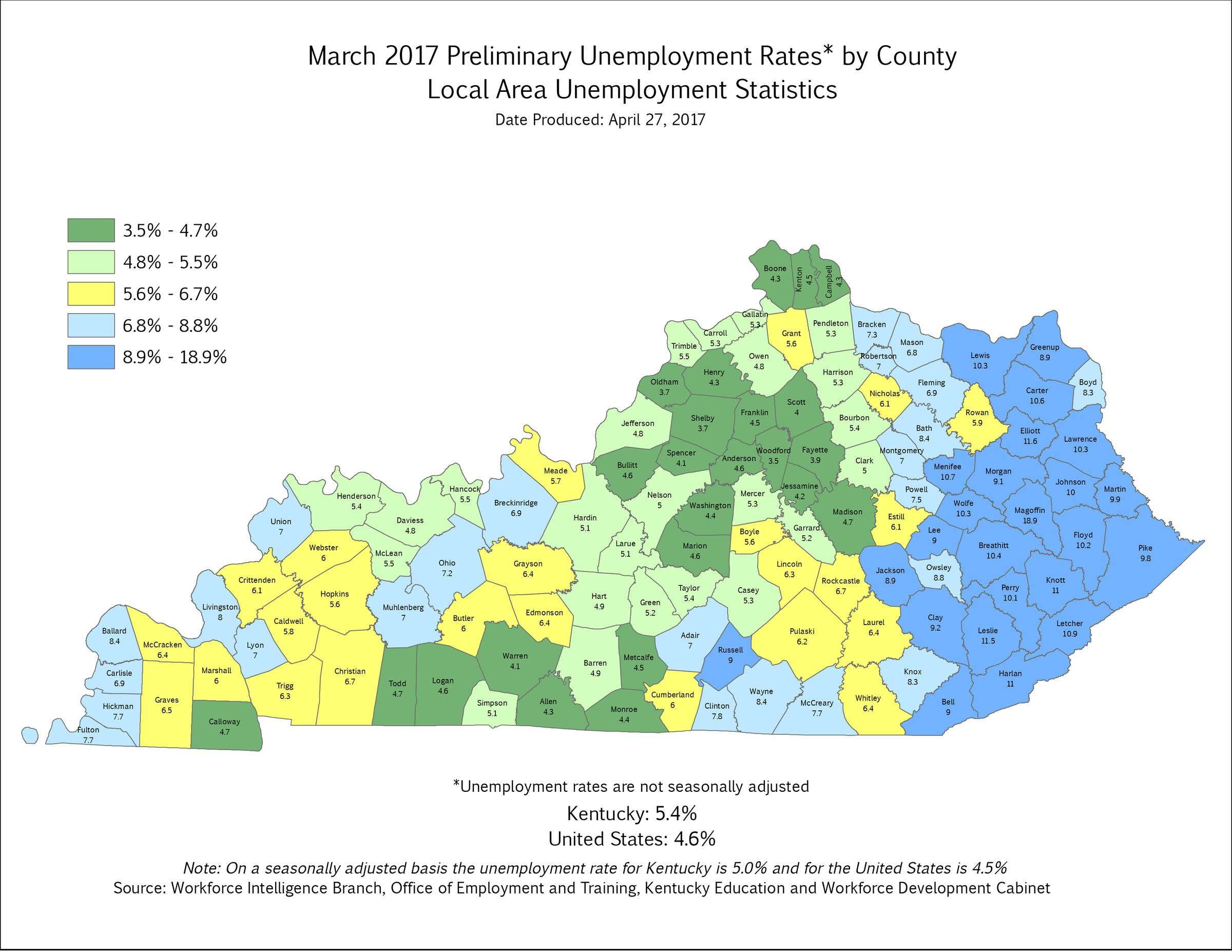 Unemployment Rates Uptick in Far West Kentucky Compared to ...