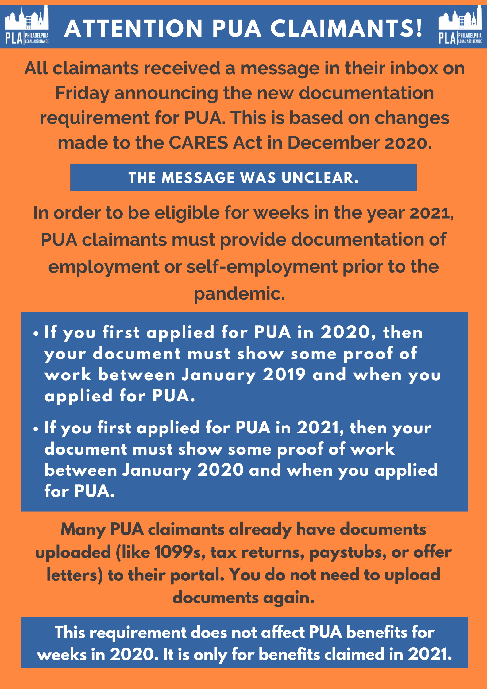 What the PUA Documentation Requirement Message in Your ...